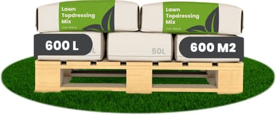 Gazon Topdressing – Mix met Mycorrhiza en Rhizobacteriën (600L, 600m2) - Gedroogde Koemest - Wormenmest - Lavameel - Bodemverbeteraar - Topdressing Gazon - Bodemactivator - Organifer