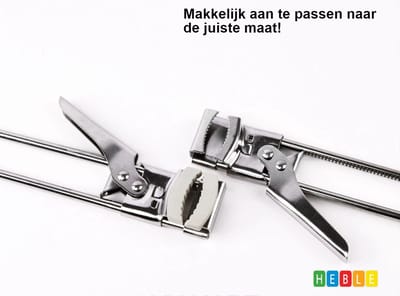 *** Allesopener: Blik, Pot, Fles, Dopje, Deksel - Ideaal voor Ouderen & Lichamelijke Klachten - RVS - van Heble® ***