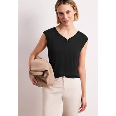 Shirt met knoopdetail