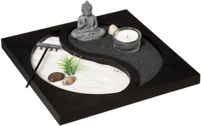 Zen Tuin voor Binnen met Houten Dienblad en Decoratie