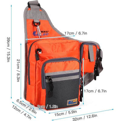 32x39x12CM Vistas Tas Multifunctioneel Waterdicht Canvas Vismolen Kunstaas Tackle Tas Khaki