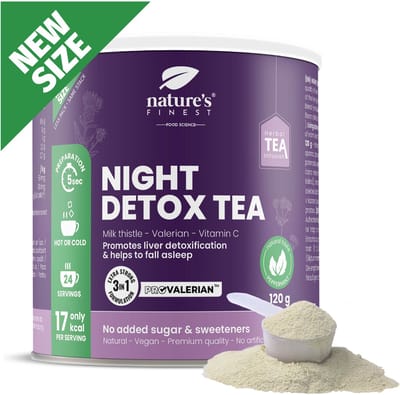 Nature's Finest Night Detox Tea - nachtelijke detoxkuur - ondersteunt slaapkwaliteit - bevordert leverontgifting - natuurlijke lichaamszuivering - gezonde spijsvertering - zonder toegevoegde suikers - ontspanning en herstel tijdens de nacht
