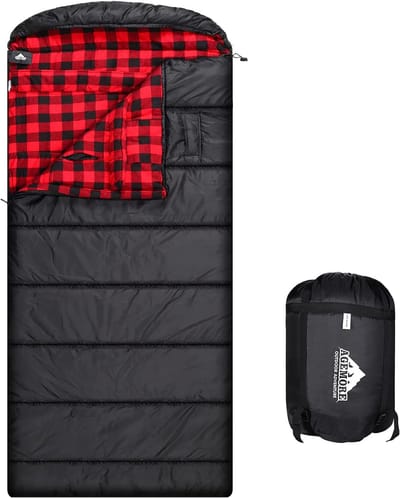 Katoenen Flanellen Slaapzak XL – Waterdicht en Ideaal voor Camping en Backpacken