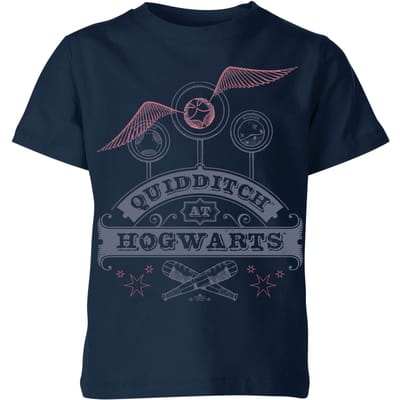Harry Potter Quidditch At Hogwarts Kids' T-Shirt - Navy - 98/104 (3-4 jaar)