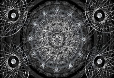 Fotobehang Modern Design Mandala Art | XL - 208cm x 146cm | 130g/m2 Vlies