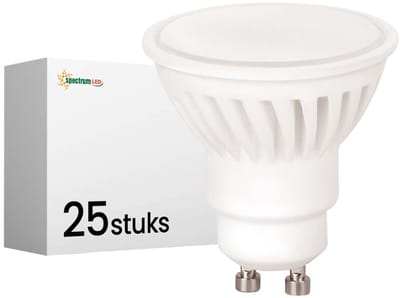 Spectrum LED Lamp GU10 10W - 230V - 920 Lumen - 4000K Neutraal Wit - Natuurlijk licht - Energiezuinig - 25 stuks