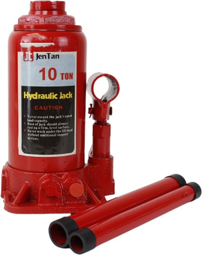 Rood Jentan JTHJ-10 Potkrik - 10 ton hefvermogen - hydraulische krik