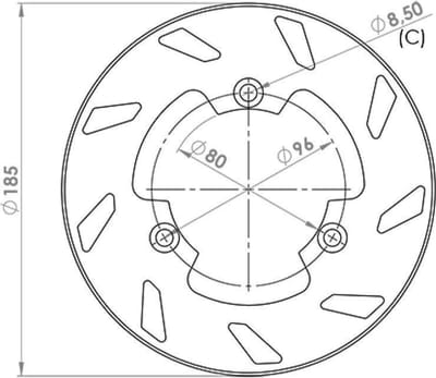 Disque de frein arrière NG Brakes pour Moto Rieju 50 RR SUPERMOTARD Neuf