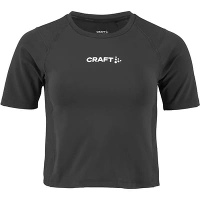 Craft Rush 2.0 Crop Top Dames - Zwart | Maat: S