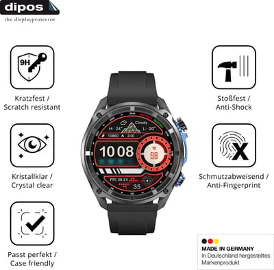 dipos – 2x Pantserfolie geschikt voor DTNO.1 DTG1 | 9H Screenprotector