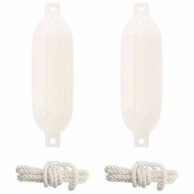 vidaXL - Boot - 2 - st - Ø - 11 - x - 40 - cm - Wit - PVC