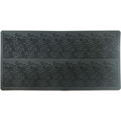 Bloemenpatroon Siliconen Kant Mat Fondant Taart Decoreren Gereedschappen Keuken DIY Bloemen Suiker Kant Schimmel Bakgereedschappen zwart