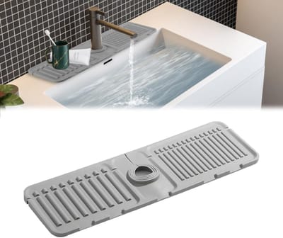 Dailygoods- Afdruipmat Siliconen - Watervanger - Spatbescherming - Antislip - 39 x 12 cm - Voor Keuken/Badkamer - Watermat