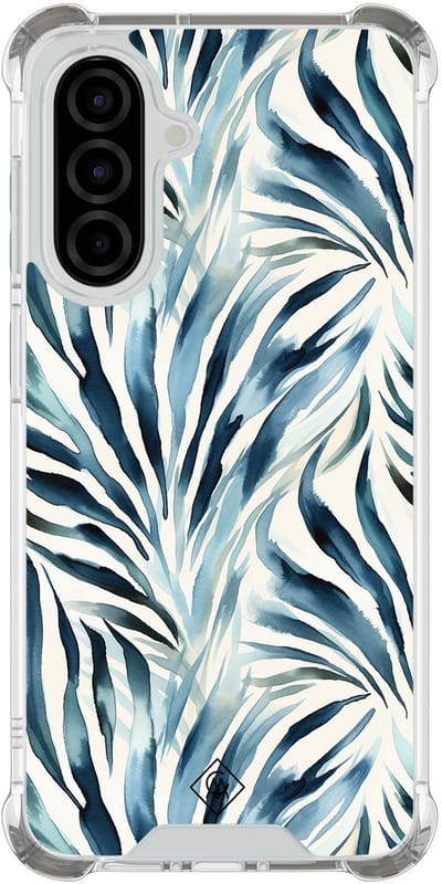 Casimoda® hoesje - Geschikt voor Samsung Galaxy A56 - Japandi Waves - Shockproof case - Extra sterk - TPU/polycarbonaat - Blauw, Transparant
