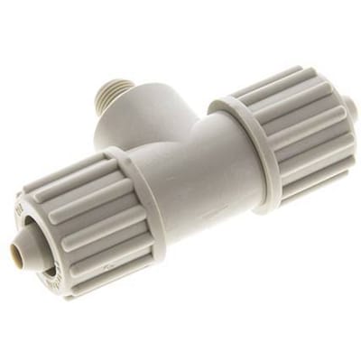 12x6mm En G1/8'' PP T-Vormige Knelfitting Met Buitendraad 10 Bar PVC En PA