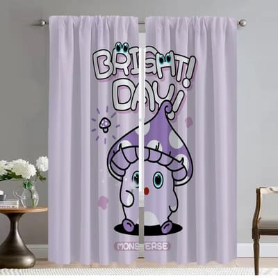 Kawaii Monster Shades Elegante Kamergordijnen voor Camera Verduisteringsgordijn voor Kamer 2 Panelen Halloween Decoratie Scheidingswand Woonkamer W50xH70cmx2pcs-CL gray
