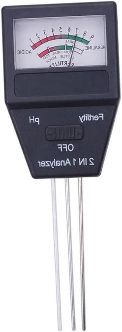 Bodem Ph-detector - Grondmeter Vochtsensor - Planten Verzorgen - 3-Naalds Detectie - 18 x 6.2 x 3 cm - Zwart