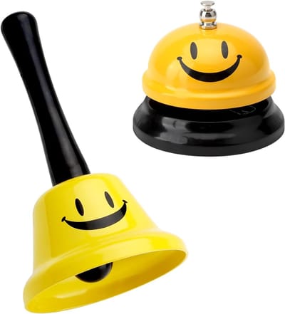 Tafeldel met smiley ontwerp - metalen bel - ideaal voor restaurants en huisdieren - SnelShoppen
