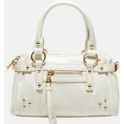 Stradivarius Schoudertas met voorvak en studs  Ecru OS