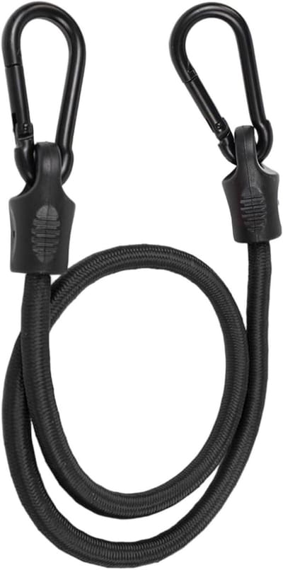 Spanband met haak - Elastisch touw - Bagage vastzetten - Hoge elasticiteit - 120cm - Zwart
