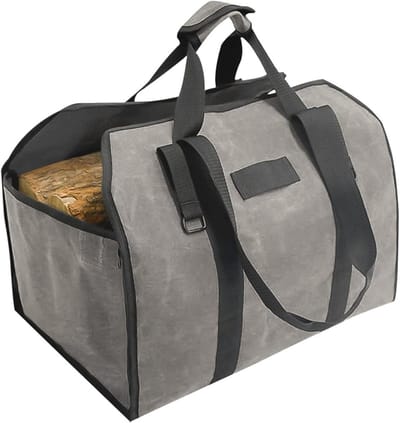 Brandhout Tas - Log Carrier - Open Haard - Stevig Canvas - 48 x 38 x 32 cm - B