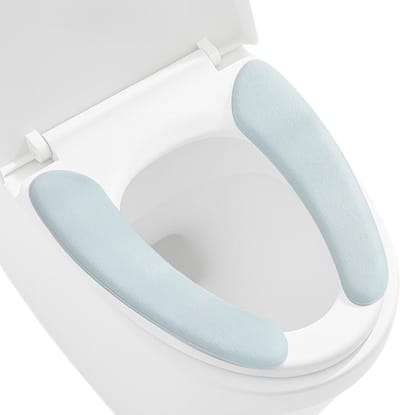 Toiletbril hoes - Verwarmend kussen - Extra comfort - Universele pasvorm - 38x10x1cm - Blauw