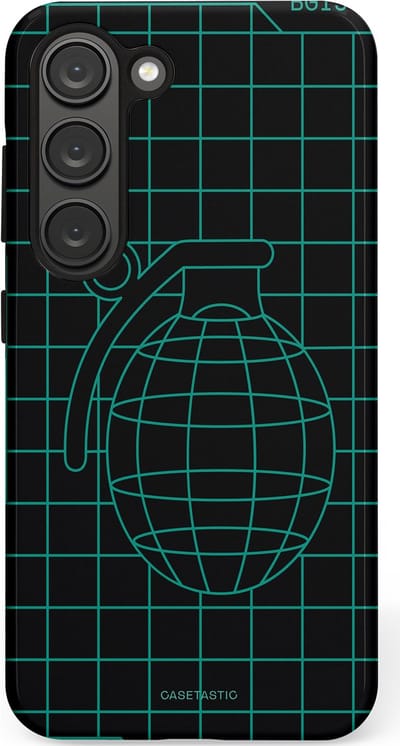 Casetastic Hoesje Geschikt voor Samsung S23 - Stijlvolle Beschermende Duo-layer Case - Retro bom