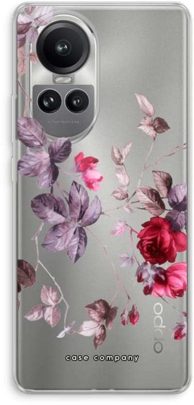 Case Company® - Hoesje geschikt voor Oppo Reno 10 Pro hoesje - Mooie bloemen - Soft Cover Telefoonhoesje - Bescherming aan alle Kanten en Schermrand