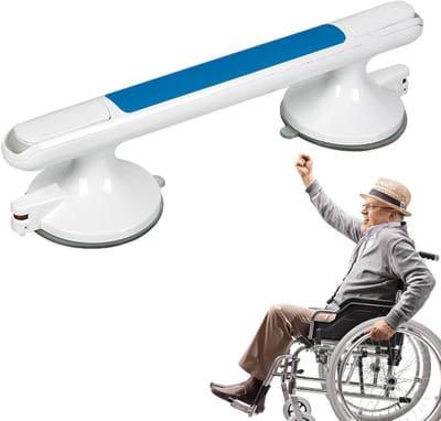 Badkamer steungreep met zuignappen - douche/toilet handgreep - valpreventie - antislip noppen - zonder boren