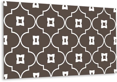 Tulup PVC Wandpaneel - Oosters Motief Vinyl Wandpaneel - 100 cm x 50 cm - Bruin PVC Wandpaneel - 1 stuk - PVC Muurpaneel - Mozaïek Wandpaneel - Wandpaneel Zelfklevend - Plaktegels Keuken en Badkamer