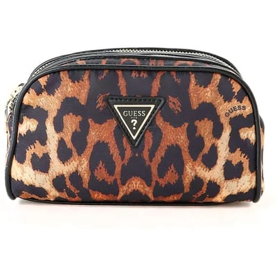 GUESS Utensil zak Christelle Double Zip Black Multi Veelkleurig