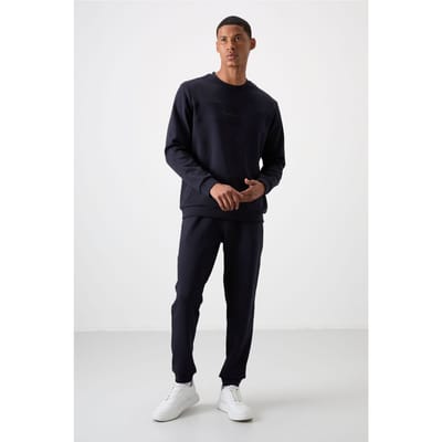 Geprinte Fleece Sweatshirt en Broek Set
