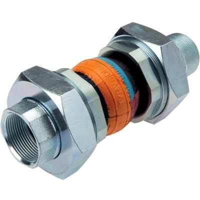Draadrubberexpansiekoppeling DN32 R 1-1/4'' (Mannelijk)-R 1-1/4'' (Mannelijk) EPDM