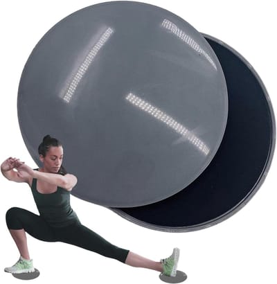 Core Sliders - Oefen Schijven - Kracht Training - Dubbelzijdig Anti-slip - 17 cm Diameter - Grijs