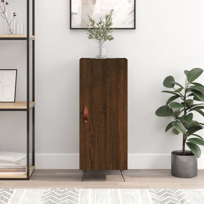 vidaXL - Dressoir - 34,5x34x90 - cm - bewerkt - hout - bruin - eikenkleur
