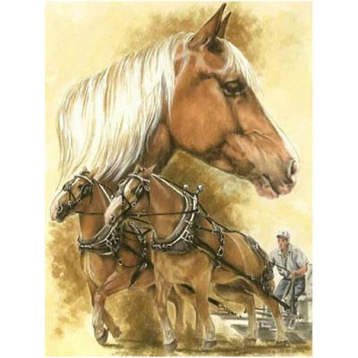 Diamant broderie chevaux photos de mosaïque cristal diamant peinture point de croix 20X30CM beige