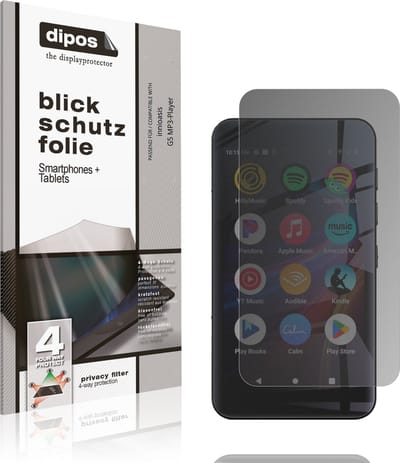 dipos – Matte Privacy Screenprotector geschikt voor innioasis G5 MP3-Player | Anti-Spy Beschermfolie