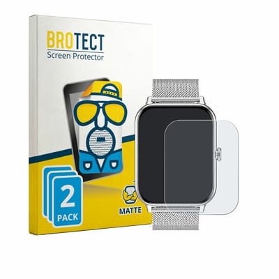 BROTECT - Screenprotector voor Betatree Smartwatch 1.85" - Folie Beschermfolie matte 2 Stuks