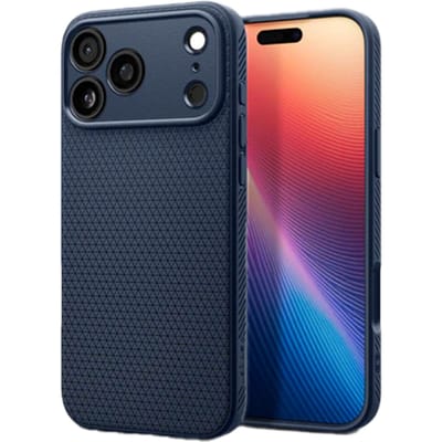Spigen Liquid Air Hoesje Geschikt voor Apple iPhone 17 Pro - Back Cover Flexibel TPU Blauw