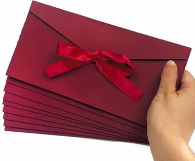 Dailygoods- Enveloppen 10 Stuks - Kraftpapier - Gesp Enveloppen - Cadeau-Enveloppen - Uitnodigingen - Bruiloft - Verjaardagskaarten - 22x10,8cm - Cadeauenveloppen