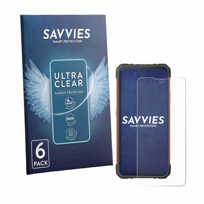 Savvies - Screenprotector voor Cubot KingKong Ace 5 - Folie Beschermfolie transparant 6 Stuks