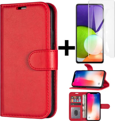 Rico Vitello L Wallet case Geschikt voor Samsung Galaxy S10E Rood + gratis screen protector
