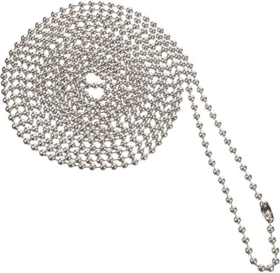 Rolgordijnketting Set - Kralenketting Gordijn - Bediening Gordijnen - Metalen Sluiting Inbegrepen - 3 Meter Lengte - Zilver