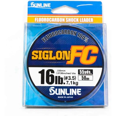 Sunline Fluorocarbon Leider Siglon FC 100% 50m 16lb Diameter 0,33mm (8326) schoon