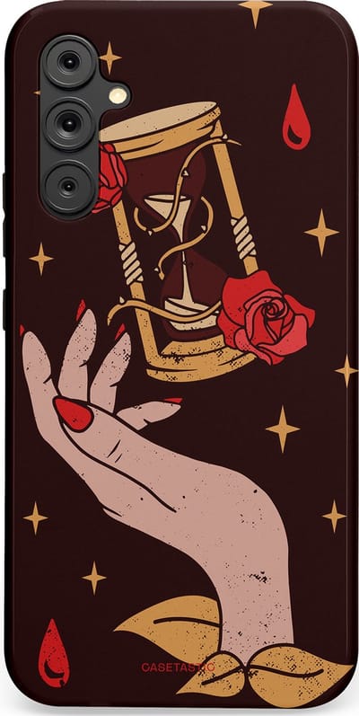 Casetastic Hoesje Geschikt voor Samsung A34 (5G) - Stijlvolle Beschermende Duo-layer Case - Magische Hand Roos