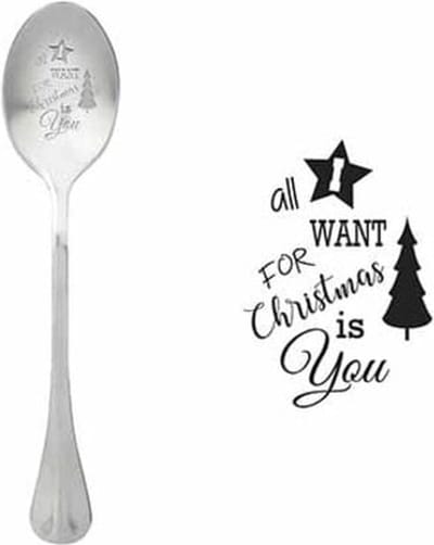 One Message Spoon Set6 All I Want For Christmas Is You