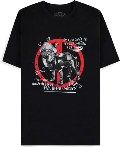 Deadpool Dogpool T-shirt zwart XL Katoen Heren - Fan merch, Film, Marvel, Superhelden