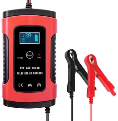 12V acculader - Druppellader - Slimme lader voor loodzuuraccu's - Voor Auto Motor Scooter - Acculader - 12V 5A tot 6A - LCD-Display