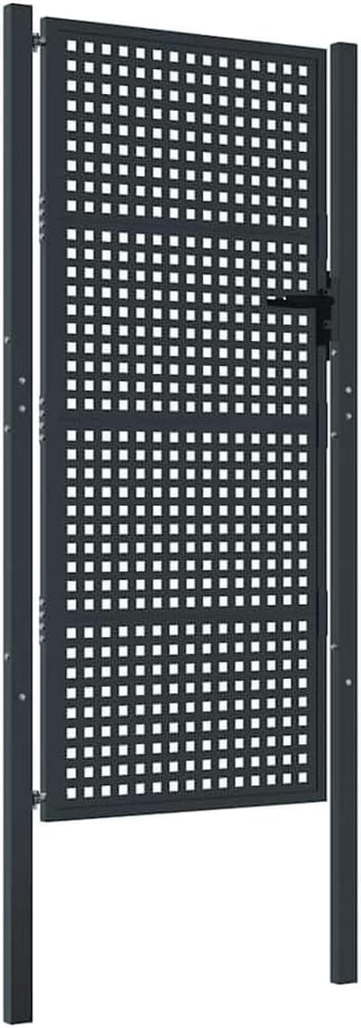 Tuinpoort 105x225 cm Stalen Buitenpoort Antraciet