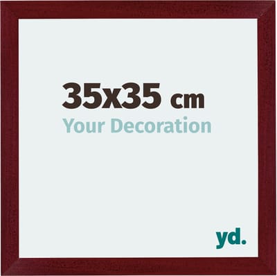 Your Decoration - Fotolijst 35x35 cm - MDF - Wijnrood Geveegd - Mura